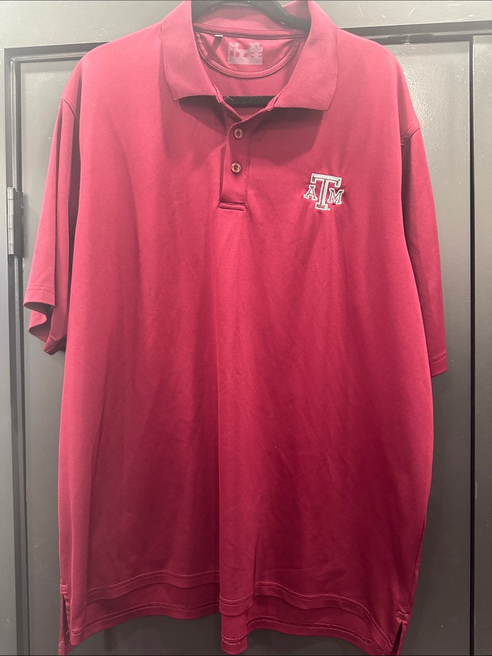 Under Armour Maroon Polo with Embroidered Texas A&M Logo
